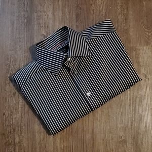 ETON Contemporary Fit Mens Long Sleeve Dress Shirt French Cuff Size 16x25-1/2"